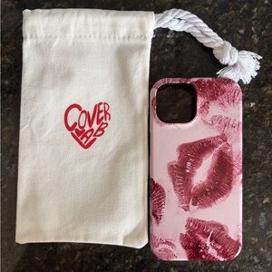 NEW Coverlab Pink Lip Kisses iPhone 15 phone case